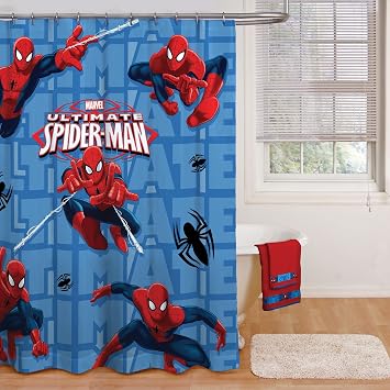 Disney Spider Man Vorhang Fur Die Dusche Amazon De Kuche Haushalt