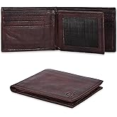Oak Leathers Leather Wallet for Men - RFID Bifold Wallets with 9 Credit Cards 1 ID Window Slim Minimalist Front Pocket Gift For Men