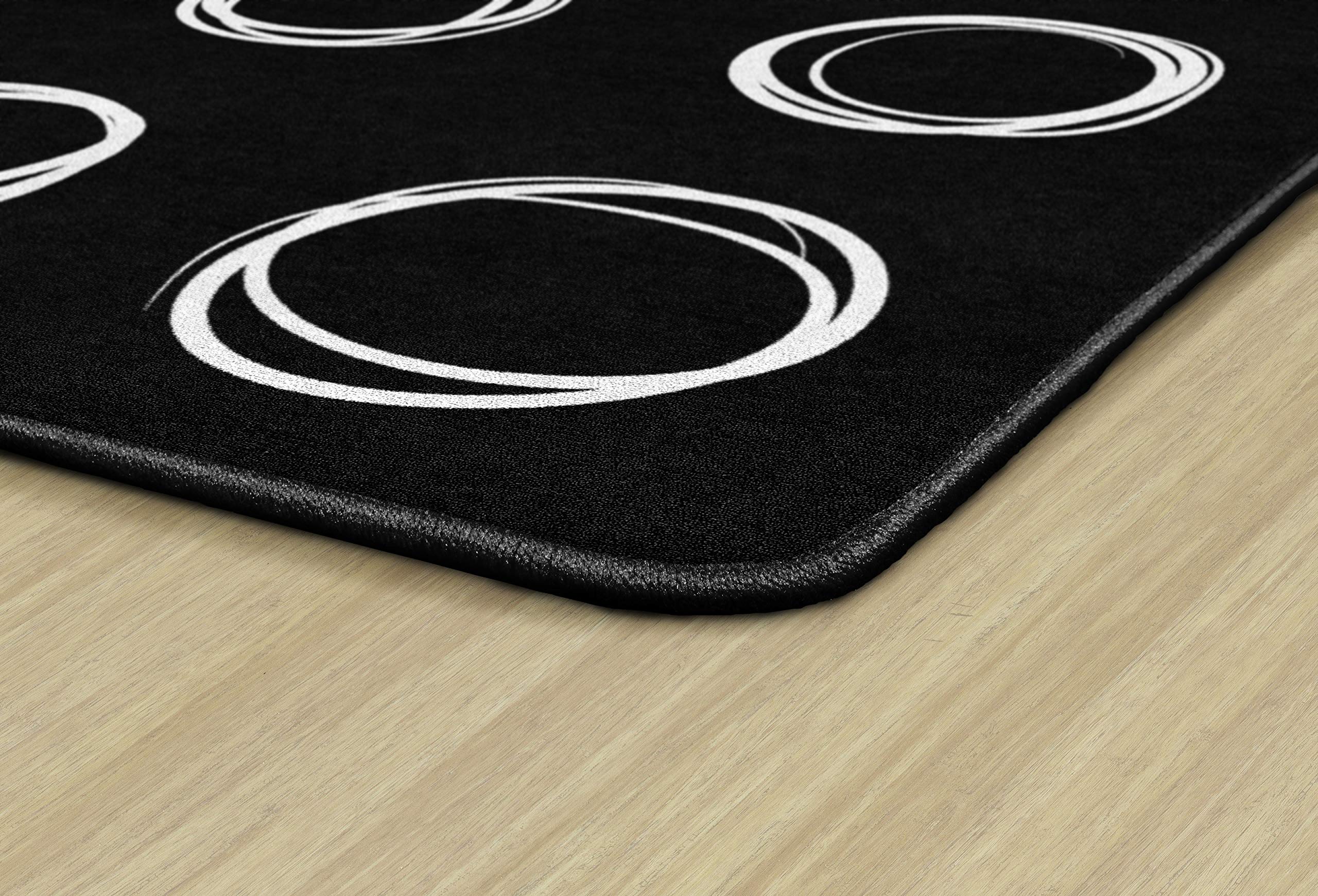 Flagship Carpets Circle Sampler Abstract Classroom Educational Area Rug for Kids and Teachers, Durable Quality for Schools, Preschool, Daycare, & Learning Centers, 7'6