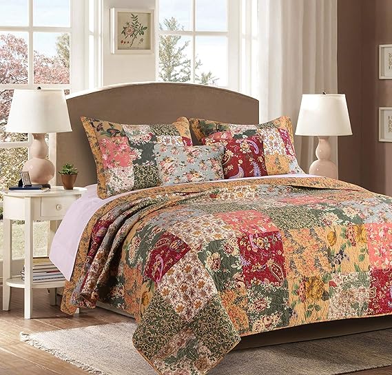 Greenland Home Antique Chic King Quilt Bonus Set Amazon.co.uk Kitchen