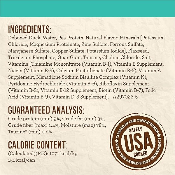 MERRICK LIMITED INGREDIENT DIET PREMIUM GRAIN FREE AND NATURAL CANNED PATE WET CAT FOOD, DUCK RECIPE – (PACK OF 24) 5 OZ. CANS