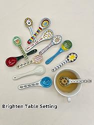 Ceramic Soup Spoons Set of 6–Mutilpurpose for