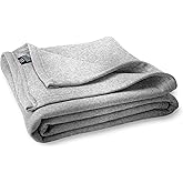 MV Sport Lightweight Sweatshirt Blanket Throw – Warm & Cozy, Breathable Oversized Fleece Knit, Couch, Bed, Travel, Cold Nights, and Outdoors – Soft Light Weight Blanket 54" x 84" Salt & Pepper