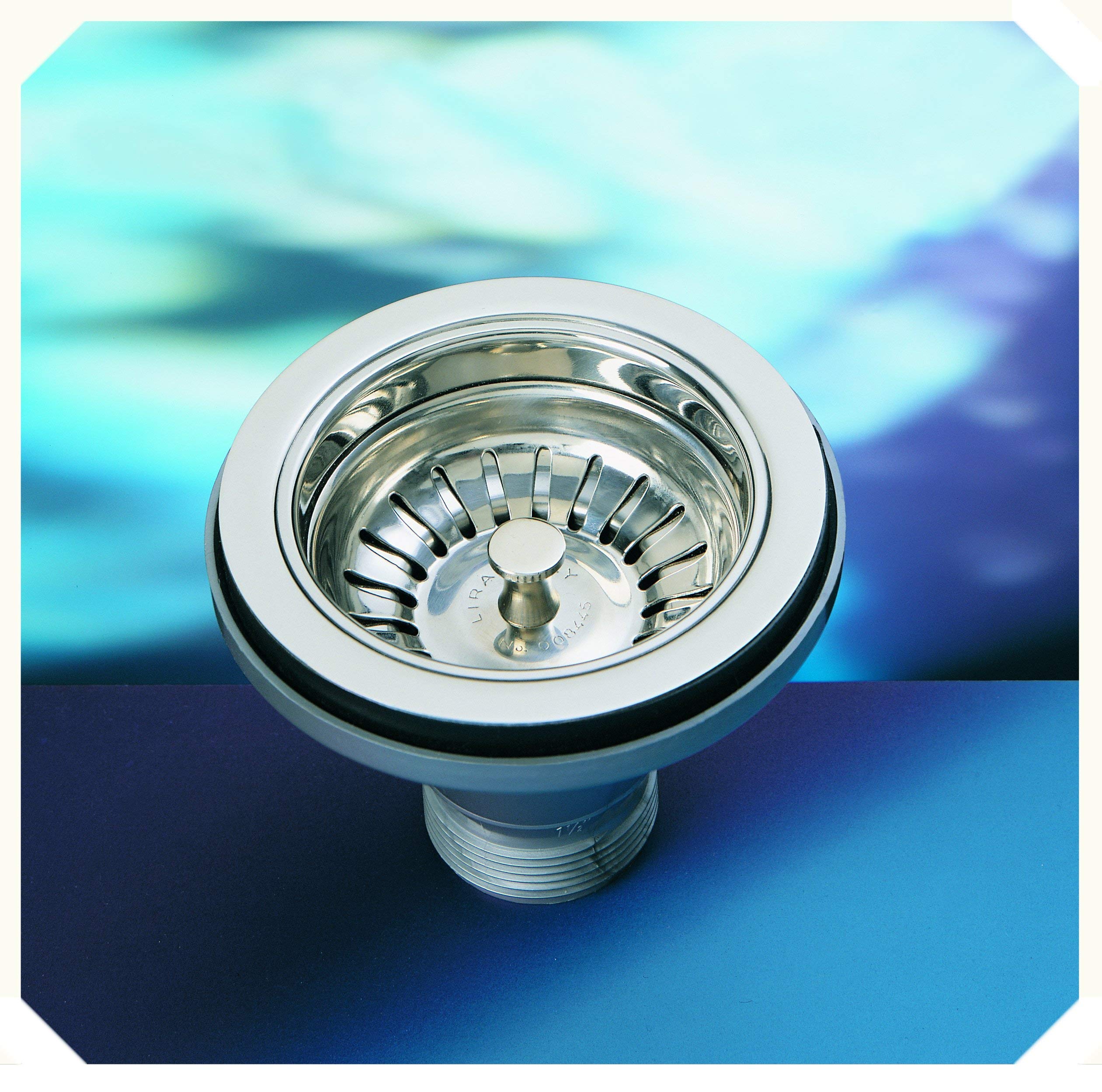 LIRA 1945.040 Universal Basketball Fleet Without Too Full for Sinks, Stainless Steel, FORO Ø90 USCITA 1½"Gas