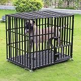BingoPaw 42 Inch Heavy Duty Dog Crate on Wheels with 3 Doors, Square Tube view 8