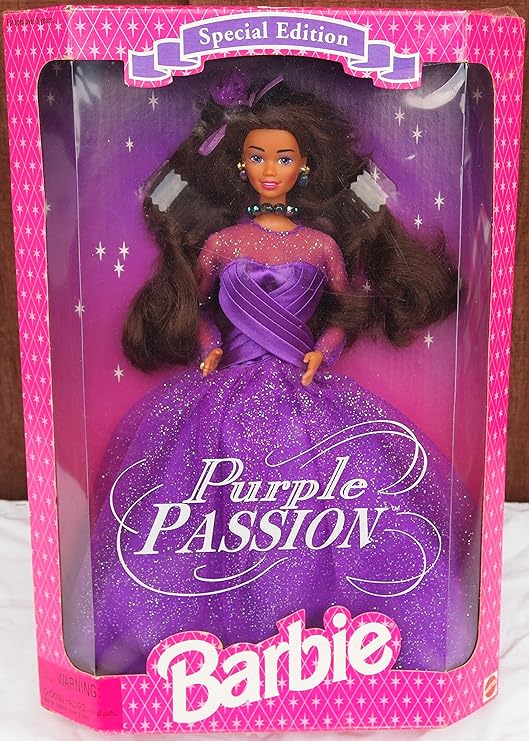 black barbie with purple hair