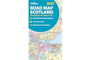 Collins Road Map of Scotland 2027 (Folded map): Clear, easy-to-read mapping
