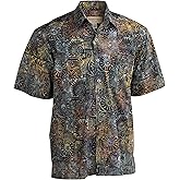 Johari West Men's Hawaiian Shirt Short Sleeve Button Down Casual Tropical Shirt