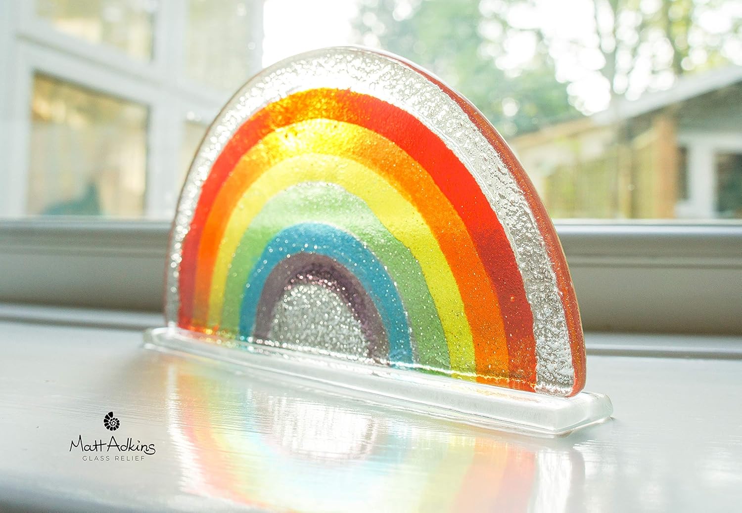 Rainbow Freestanding Suncatcher 19x10cm Amazon.co.uk Handmade