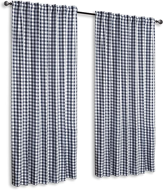 Amazon Com Glamburg 2 Pack 100 Cotton Window Curtain Panel 50