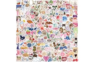 200PCS Y2k Stickers, Cute Pink Coquette Stickers for Adult Vinyl Waterproof Aesthetic Cyber Trend Decals for Laptop Bumper Sk