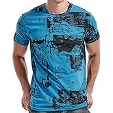 KLIEGOU Mens Hipster Hiphop Tees - Fashion Print T-Shirts