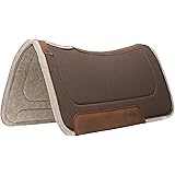 Weaver Equine 32" x 32" All Purpose Contoured Wool Blend Felt Horse Saddle Pad, Shock Absorbing Protective Western Saddle Pad, Equine Supplies, ‎Black