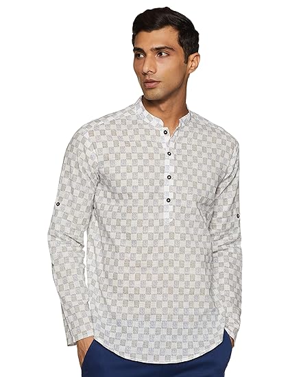 Men's cotton Kurta (110058855_ Off White_ X-Small)