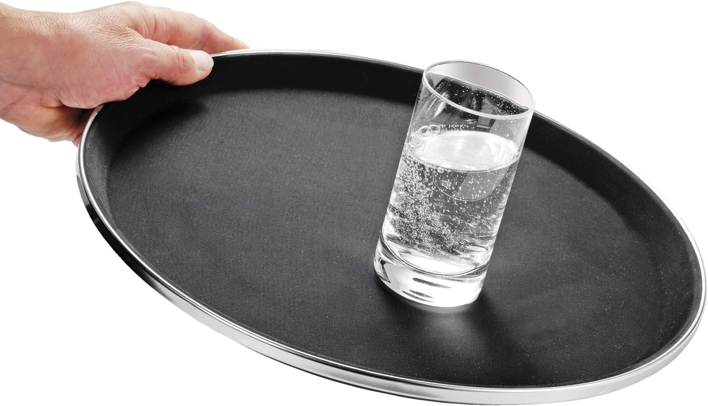 Esmeyer "Tennessee Service Tray Non-Slip, Black/Silver