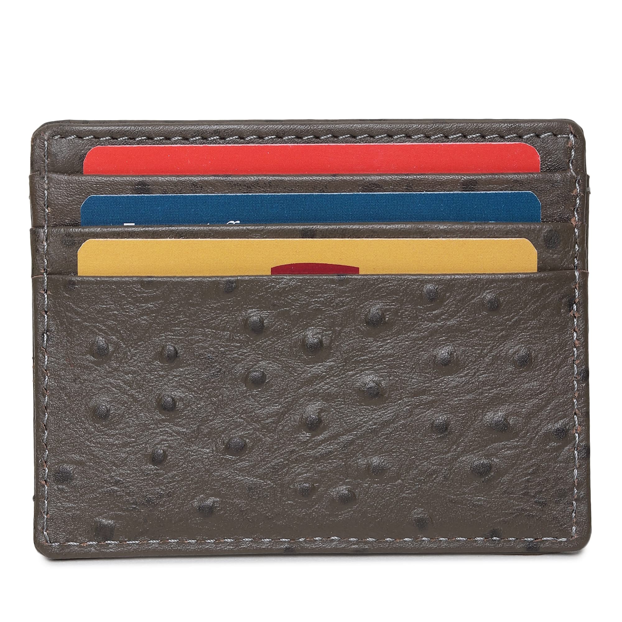 Genuine Leather Credit Card Holder Wallet for Women Men, RFID Blocking Minimalist Card Holder Men, Small Wallet, Men Card Holder Wallets, Thin Front Pocket Card Wallet, Slim Card Case