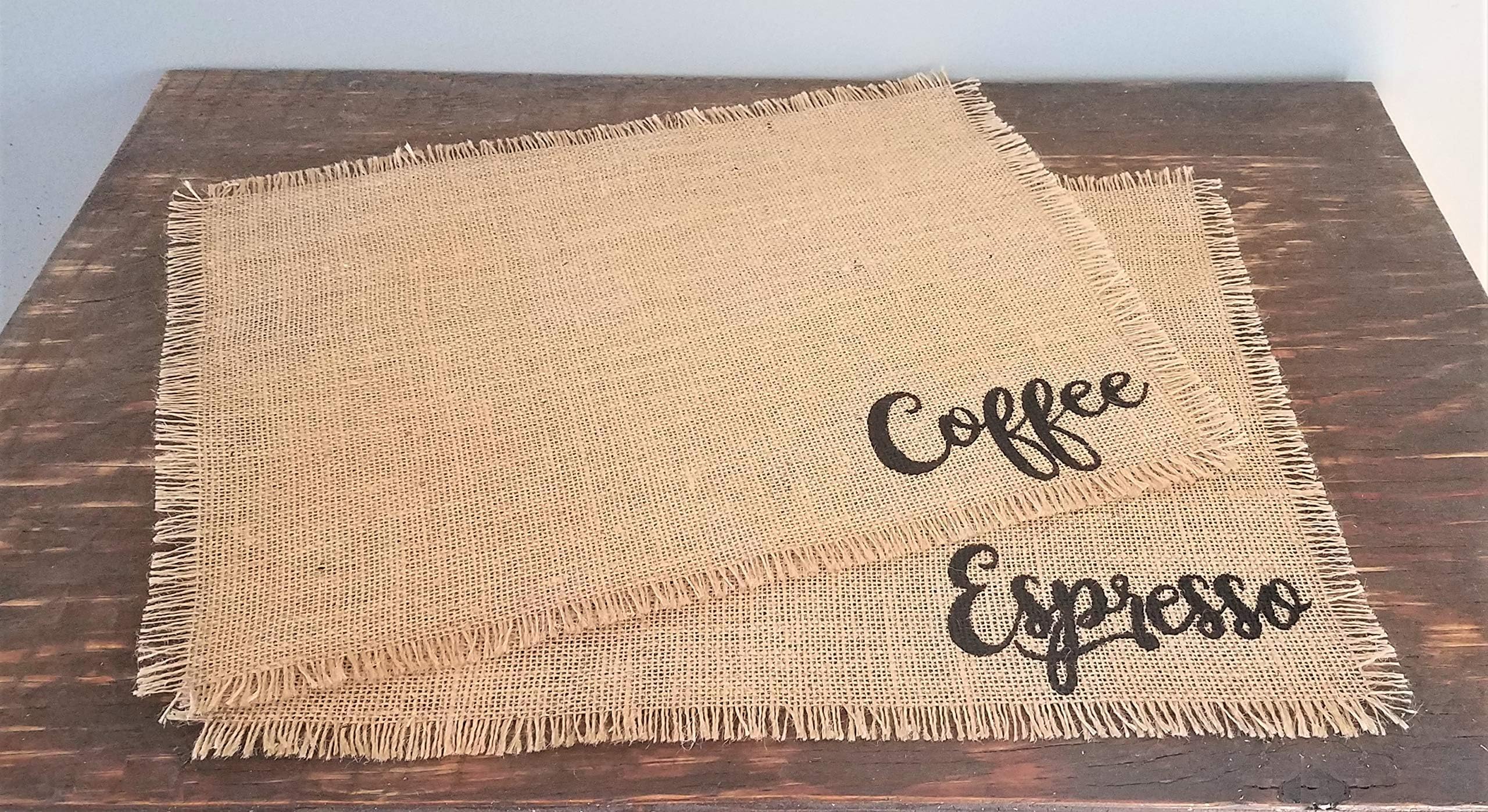Espresso and Coffee Placemats, Place Mat For Coffee Machine, Coffee Maker Mat, Coffee Station Decor, Coffee Lovers Gift, Farmhouse Accessories For Coffee Bar