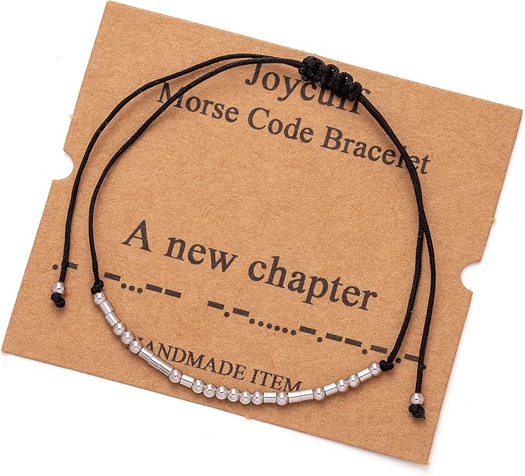 Joycuff Retirement Morse Code Bracelets Jewelry Enjoy Your New Chapter Retirement Bracelet Gifts