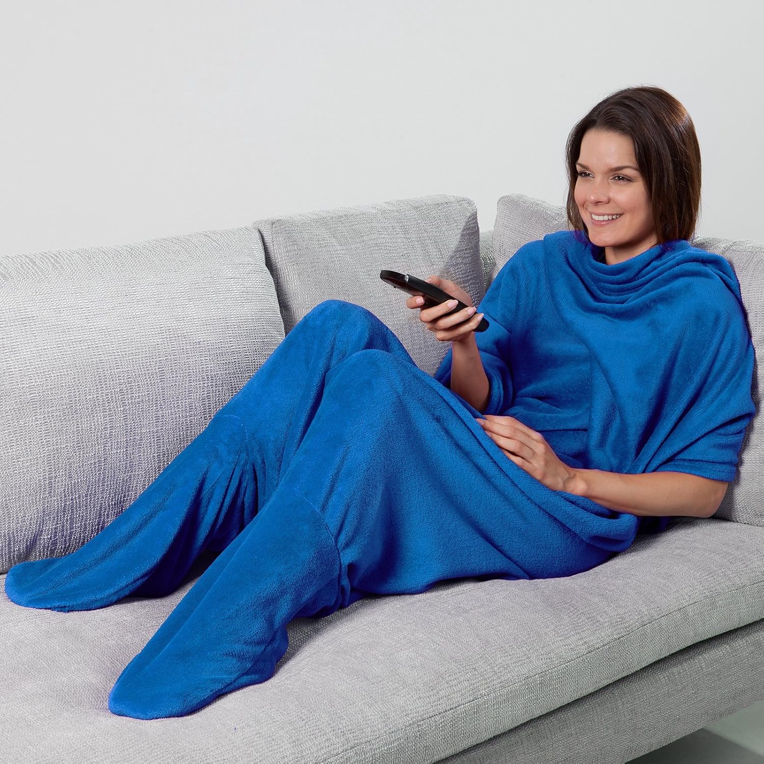 Footsie Fleece Blanket with Foot Pockets Blue by Jml Amazon.de