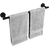 KES 17.3-Inch Towel Bar for Bathroom, Hand Towel Holder, Bathroom Towel Rack Wall Mount SUS304 Stainless Steel Matte Black, Total Length 19.7 Inch, A2000S50B-BK