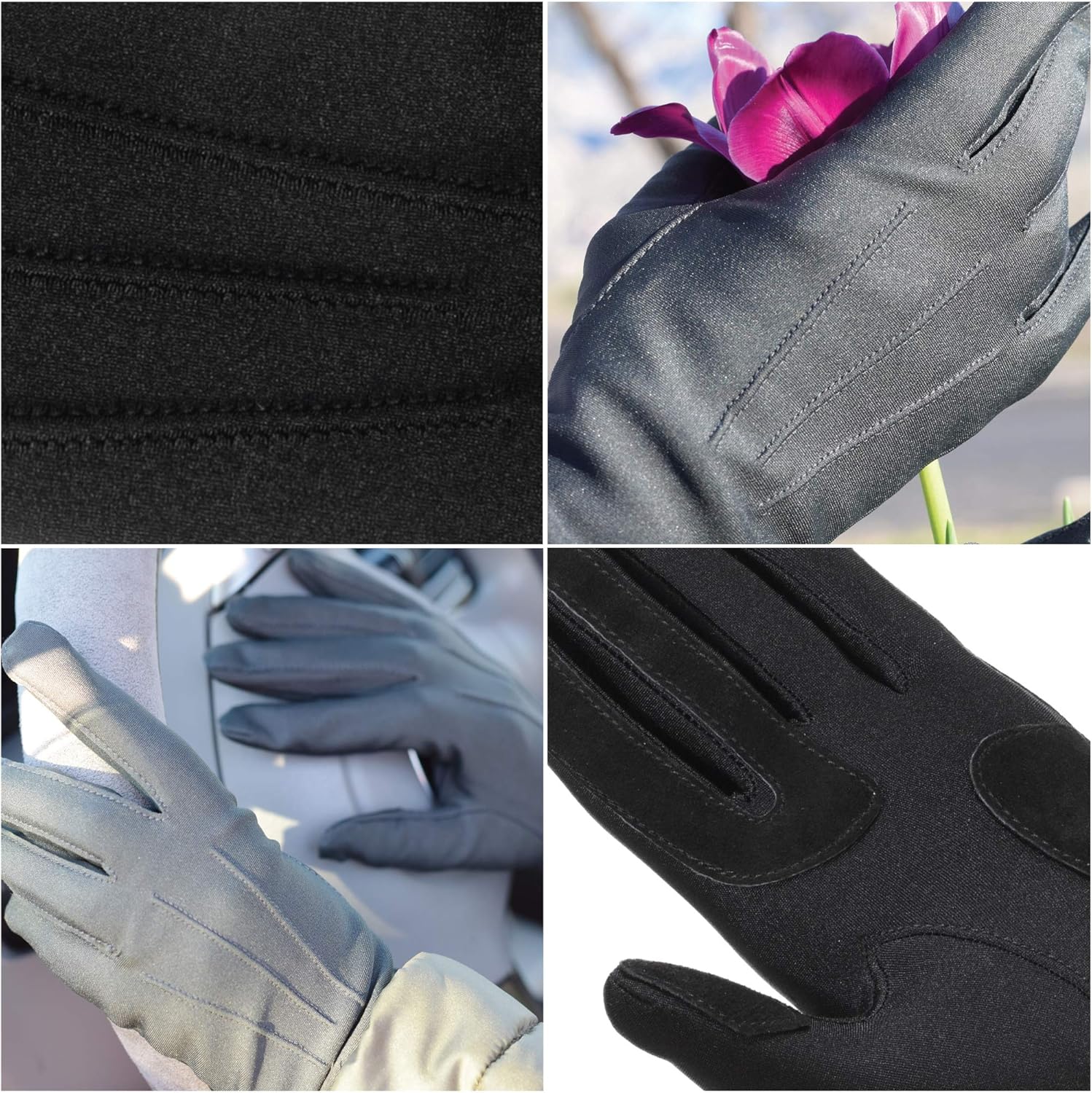 isotoner womens Stretch Classics Fleece Lined Winter Gloves, Black, One Size US at  Women’s Clothing store