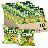 Crunchy Gummy Stars Candy, Sour Gummy Candy - 10 Packs | Green Apple, Strawberry, Star Gummies, Chewy Candy with Crispy Shell