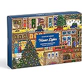 Galison Winter Lights Christmas Countdown – 12 Days of Puzzles Featuring Images of Winter City Fun