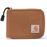 Carhartt Men's Nylon Duck Zipper Wallet, Carhartt Brown