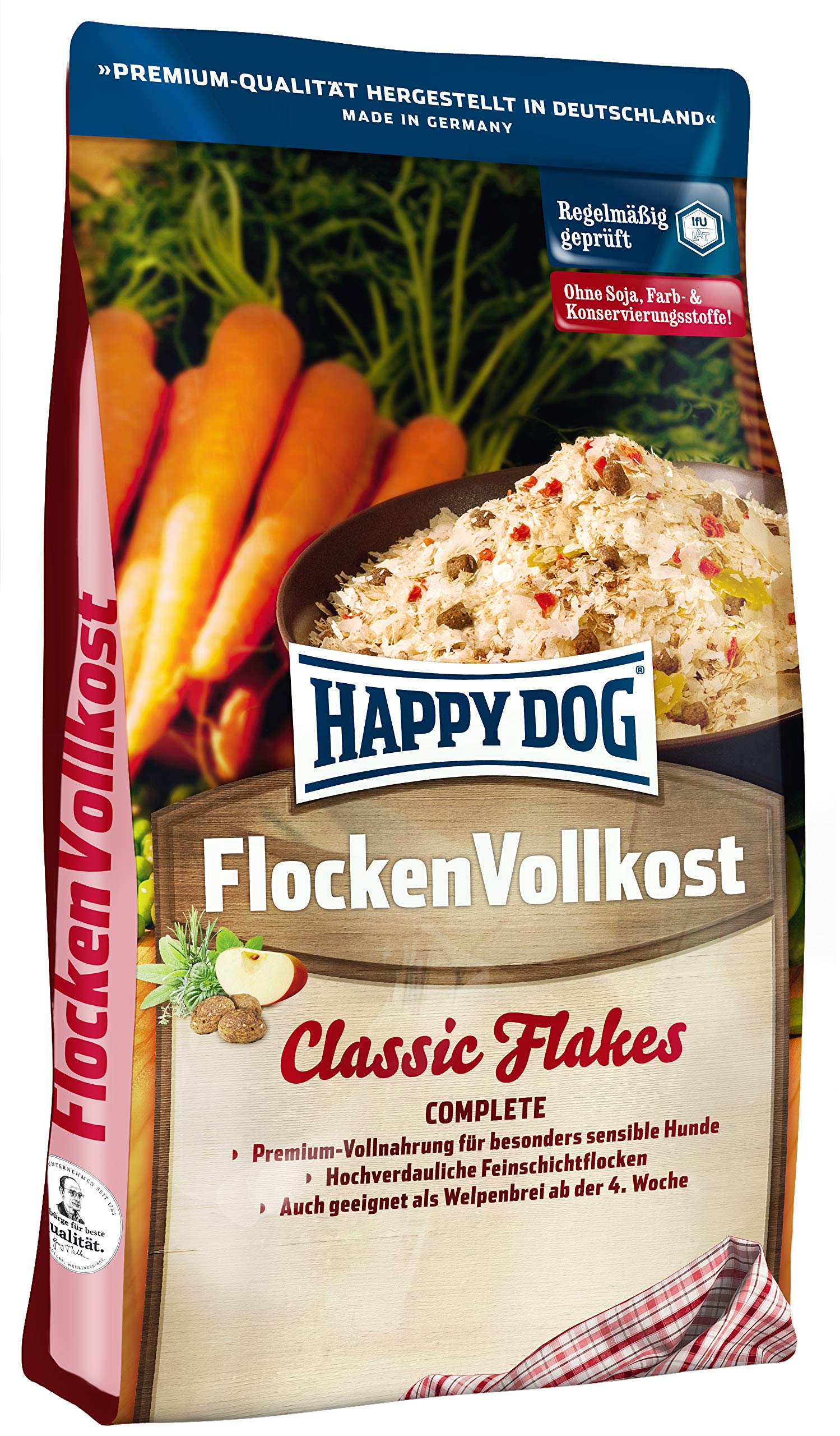 Happy Dog Dry Dog Food Classic Flakes Beef, 1 kg