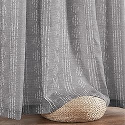 jinchan Boho Curtains Linen Blend Curtains for