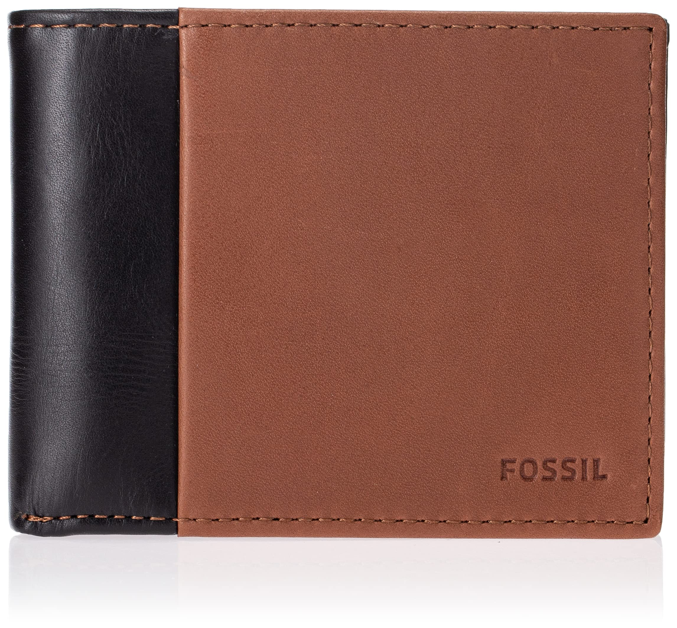 Fossil Wallet for Men Ward, Leather Bifold black 11.43 cm L x 1.9 cm W x 8.89 cm H ML3918001