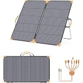 MHPOWOS 220W Bifacial Portable Solar Panel N-Type 16BB for Power Station | 25% Efficiency Foldable Solar Charger for EcoFlow/Anker/Bluetti, IP68 Waterproof for Camping RV Off-Grid Power Backup