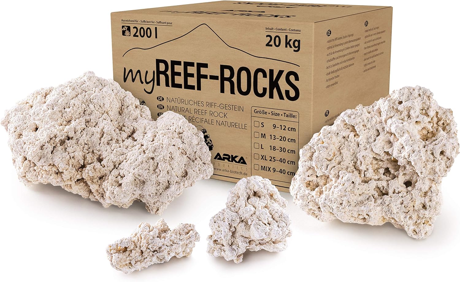 ARKA Aquatics MRROSXL myReefRocks Natural Reef Rock Also Suitable