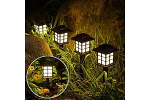 GIGALUMI Solar Outdoor Lights，8 Pack LED Solar Lights Outdoor Waterproof, Solar Walkway Lights Maintain 10 Hours of Lighting for Your Garden, Landscape, Path, Yard, Patio, Driveway