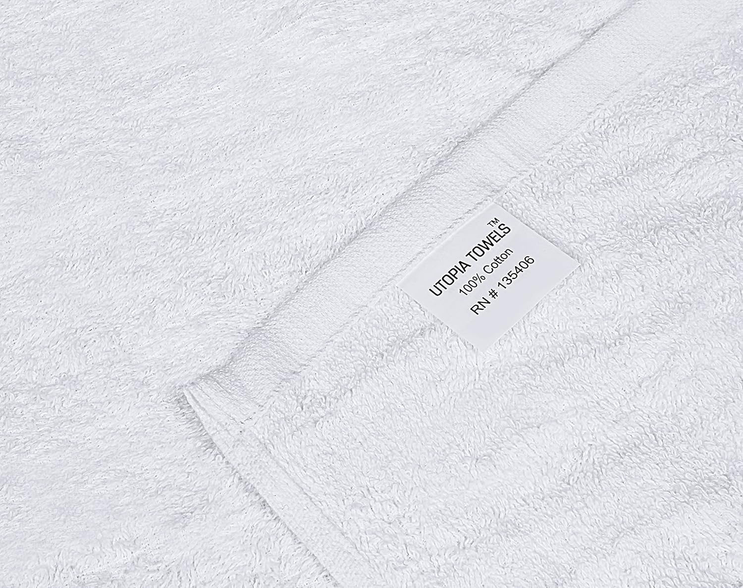 Utopia Towels Cotton White Washcloths Set - Pack of 24 - 100% Ring Spun Cotton, Premium Quality Flannel Face Cloths, Highly Absorbent and Soft Feel Fingertip Towels: Home & Kitchen