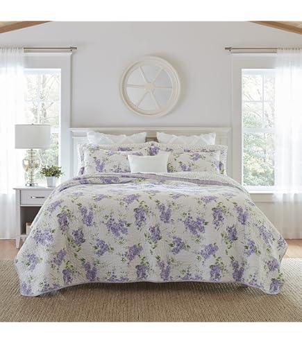 Amazon.com: Laura Ashley - Quilt Set, Super Soft Bedding with