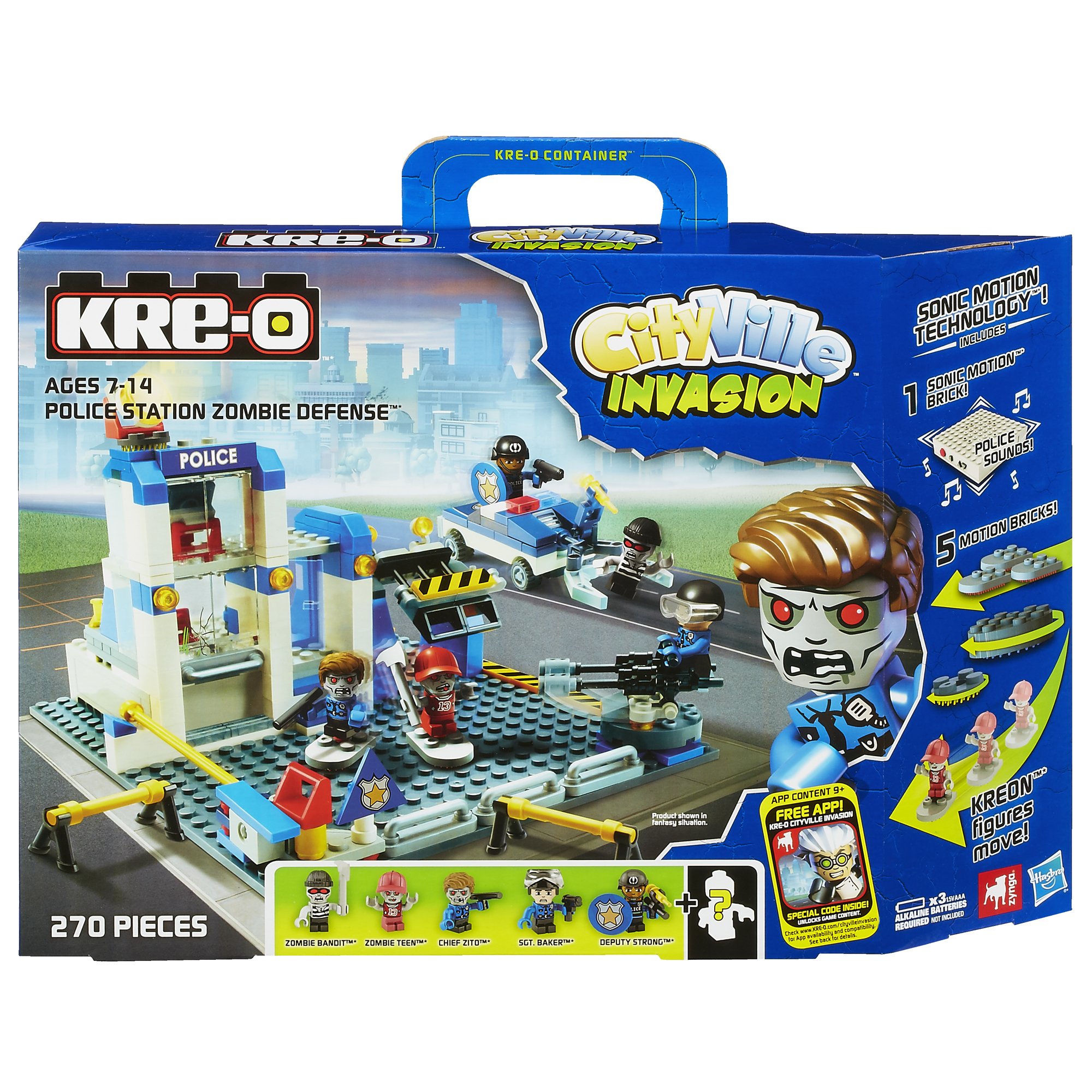 Kre O Cityville Invasion Police Station Zombie Defense Set A3250