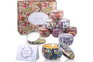 AOTTOM Scented Candles Gift Set for womem, 9 Pack Aromatherapy Candles for Home Scented, 180 Hour Long Lasting Soy Candle Lavender Candle Birthday Chrismas Gifts for Women Mom Bath Spa Yoga Candles