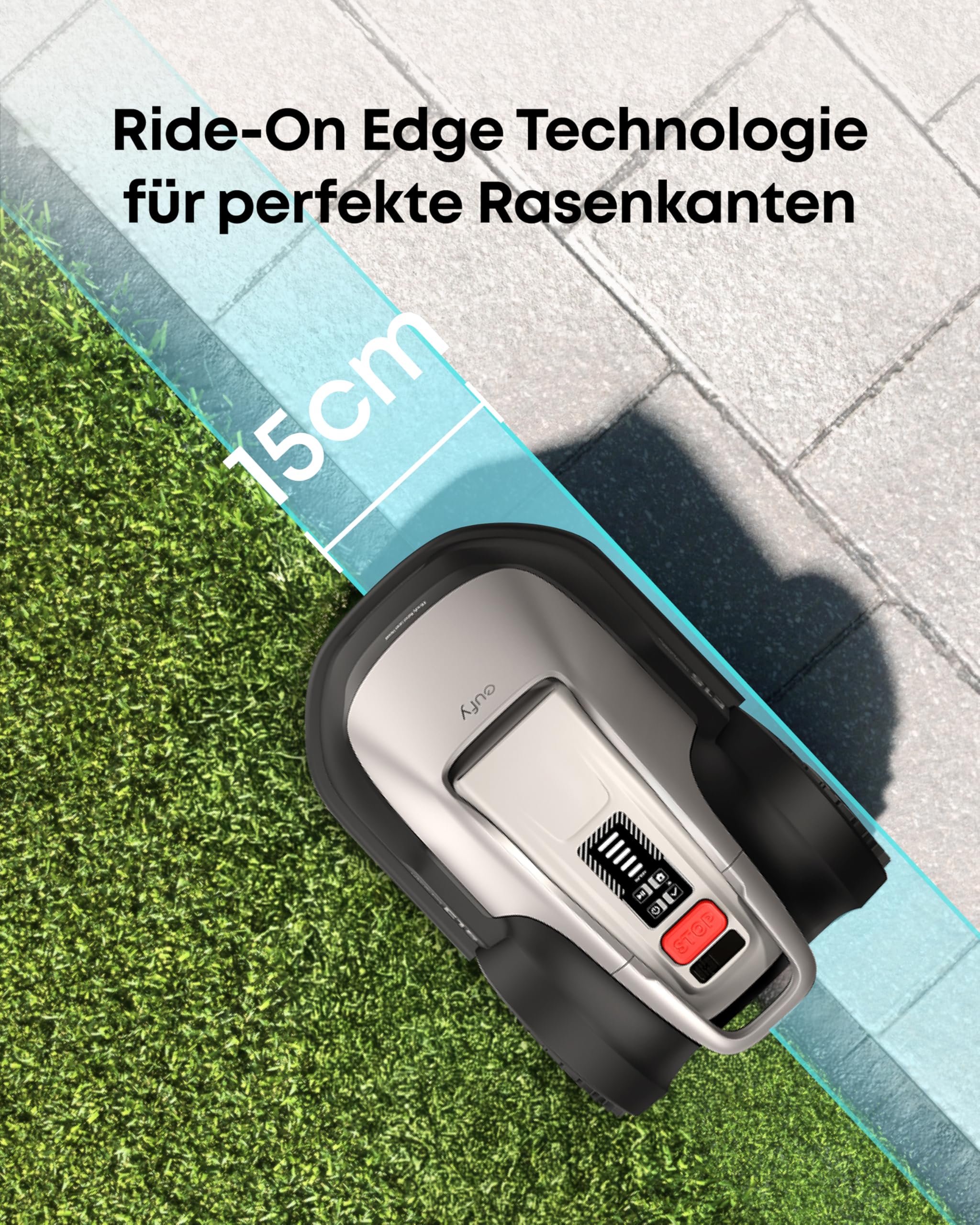 eufy E18 Mähroboter ohne Begrenzungskabel, bis 1200m², ohne RTK & Signalausfälle, TrueVision Technologie, GNSS, Präzisionsrandschnitt, Hindernisvermeidung, App-Steuerung, tierfreundlich & igelsicher 8