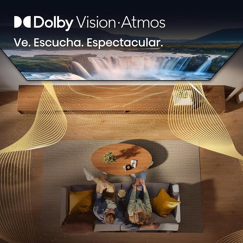 50E7S - Hi-QLED Smart TV 50 Pulgadas, Hi-QLED Color, Dolby Vision.Atmos, Escalador IA 4K, Smooth Motion IA, Modo Juego Plus, Dolby Vision IQ, HDR10+Adaptive