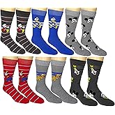 Disney Mens Mickey Mouse Casual Crew Socks 6 Pair Pack