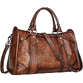 Iswee Satchel Bags for Women Genuine Shoulder Bag Leather Handbags Hobo Crossbody Bags Vintage Purse Tote Bag
