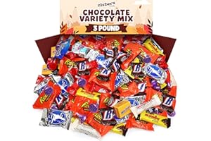 SUGARIDGE Bulk Assorted Chocolate Candy Variety Pack - 3 lb Large Thanksgiving Candy Mix - Individually Wrapped Party Chocolates for Basket Fillers, Party Favors & Treat Bags