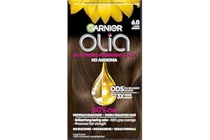 Garnier Hair Color Olia Ammonia-Free Brilliant Color Oil-Rich Permanent Hair Dye, 6.0 Light Brown, 1 Count (Packaging May Vary)