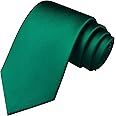 Branduce 3.15"（8cm） Mens Solid Satin Tie Pure Color Necktie for Business and Wedding + Gift Box