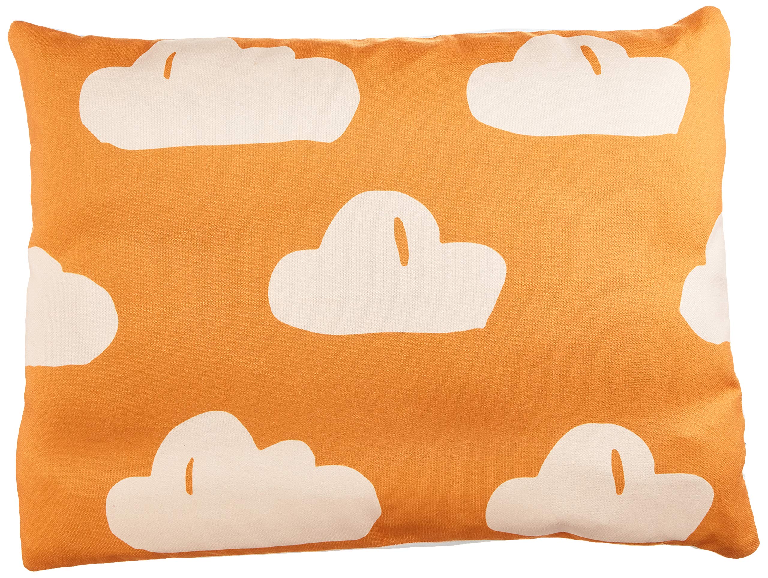 BonaMaison Decorative Cushion Cover, Orange-Off White Throw Pillow Covers, Home Decorative Pillowcases for Livingroom, Sofa, Bedroom, Size: 45X60 Cm - Designed and Manufactured in Turkey