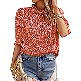 BTFBM Womens Tops 2026 Dressy Casual Blouses Summer Spring Clothes Mock Neck Short Sleeve Shirts Business Work Fall Outfits