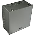 Wiegmann A121206 NEMA 1 Hinged Cutout Box with Knockouts, Steel, 12" x 12" x 6"