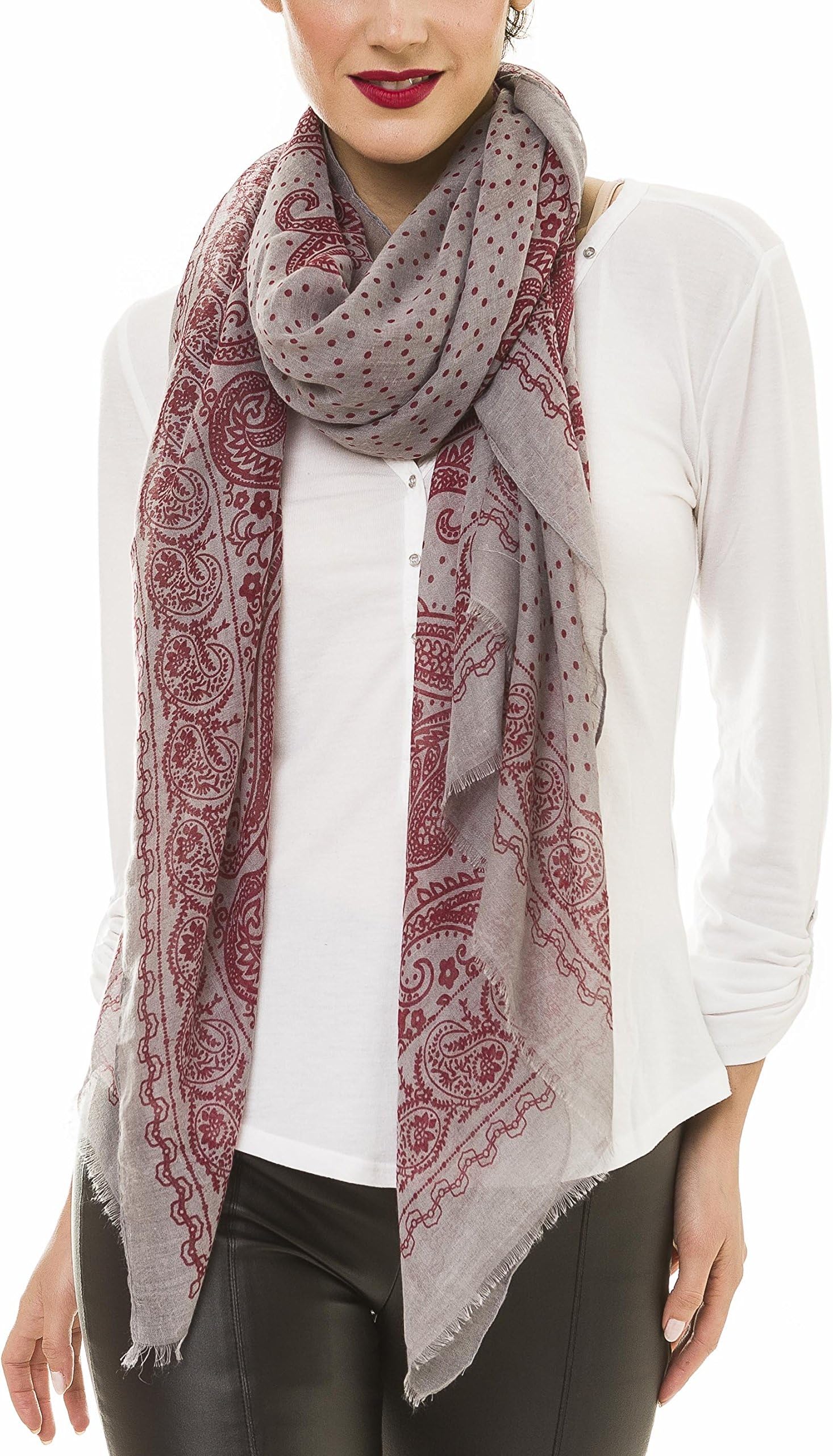 Scarf for Women Lightweight Paisley Fashion for Fall Winter Scarves Shawl Wrap