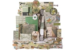 YagCu Kit de scrapbooking esthétique, journal indésirable, fournitures de scrapbooking, ensemble de journal vintage, matériau